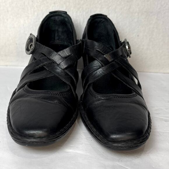 Josef Seibel Marissa Black Leather Mary Jane Heel Pump Shoes Size US 7-7.5 - Picture 2 of 10